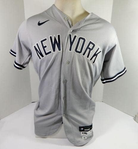 2020-ra a New York Yankees Thairo Estrada 71 Játék Kiadott Ps Használt Szürke Jersey HGS P 6 - Játék Használt MLB Mezek