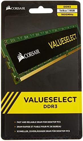 Corsair CMV8GX3M1A1600C11 8 GB DDR3 1600 mhz-es (PC3 12800) Asztali Memória 1,5 V