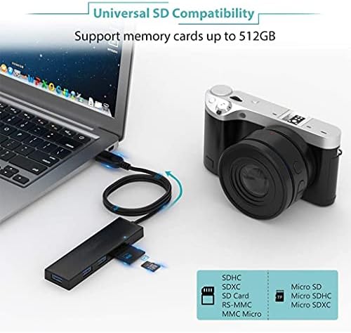 UXZDX USB HUB 4 Port USB 2.0 Port Tablet PC Hordozható OTG Alumínium USB Elosztó Kábel Tartozékok