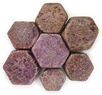 Hipnotikus Drágaköveket Anyagok: 18 kg Természetes Hexigonal Rubin Kövek India - Durva Ömlesztett Nyers Természetes