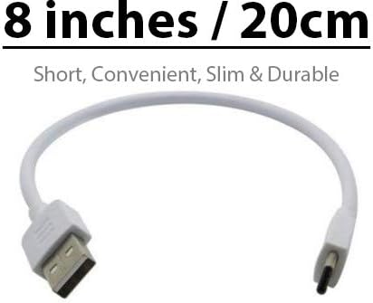 V TECH PLUS Rövid 8inch (2xPack) USB-C-Típusú Kábel Kompatibilis A Streaming Botok, Rii, Nintendo Kapcsoló, SNES, Klasszikus