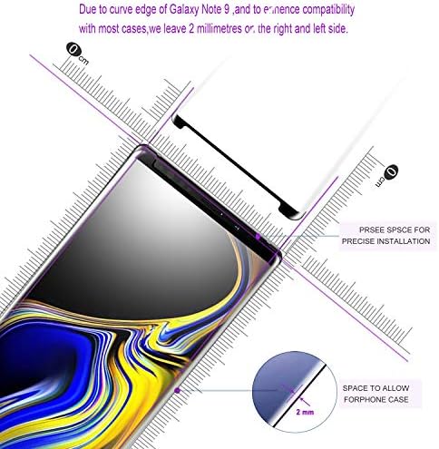 iAnder [2-Pack] Galaxy Note 9 Üveg Screen Protector [Egyszerű Telepítés Tálca], 3D Ívelt [Edzett Üveg] Képernyő Védő