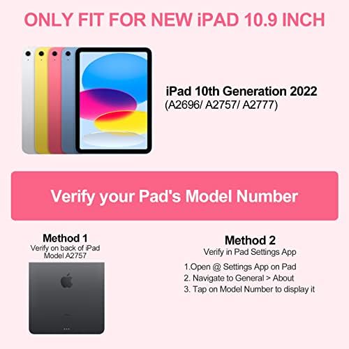 Tiszta Ügy, hogy az iPad 10 Generáció 2022 iPad 10 Tiszta Ügy 10.9 inch, Átlátszó Ütésálló TPU védőtok (Világos)