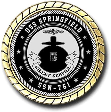 USS Springfield SSN-761 amerikai Haditengerészet Tengeralattjáró Kihívás Érme - Hivatalosan Engedélyezett