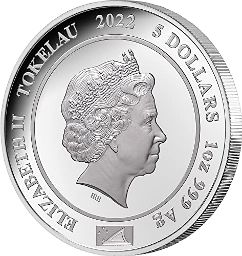 2022 DE a Királynő Jubileumi PowerCoin Queen Elizabeth Ii Jubileumi 1 Óz Ezüst Érme 5$ Tokelau 2022 Bizonyíték