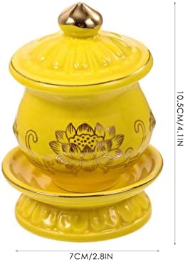 Operitacx Kerámia Szent Víz Kupa Buddhista Templom Víz, Tál Tibeti Buddhista Istentisztelet Kupa, a Lotus Nyomtatott