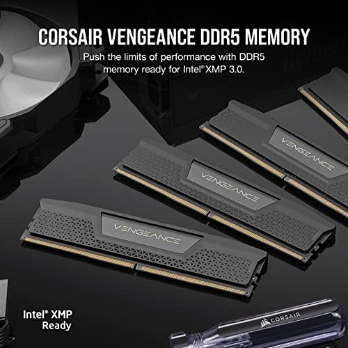 CORSAIR VENGEANCE DDR5 RAM, 32 GB (2x16GB) 6000MHz CL36 Intel XMP iCUE Kompatibilis Számítógép Memória - Fekete (CMK32GX5M2B6000C36)