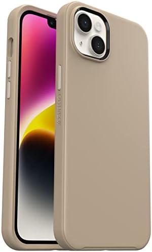 OtterBox iPhone 14 Plusz Szimmetria Sorozat Esetében - NEM IS CHAI (Barna), ultra-vékony, vezeték nélküli töltés kompatibilis,