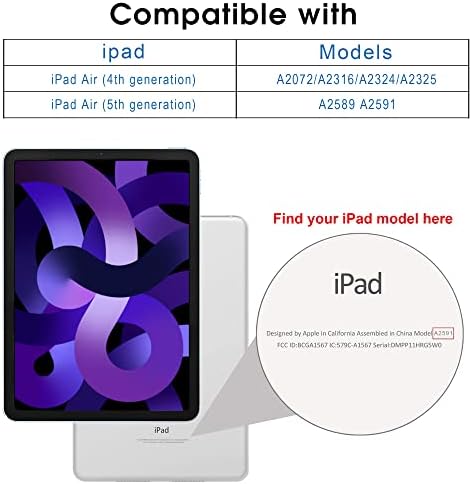Arae az iPad 4 Generációs 10.9 Esetben (2020)/iPad Air 5 Generáció 10.9 Esetben (2022) +Tablet tartó Állvány Kompatibilis