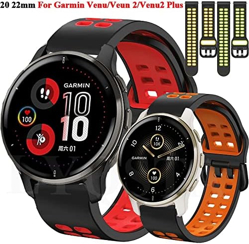 PCGV 20 22mm Színes Watchband Szíj, A Garmin Venu SQ Karkötő Szilikon Smartwatch Zenekar Veun 2/Venu2 Plusz Karkötő