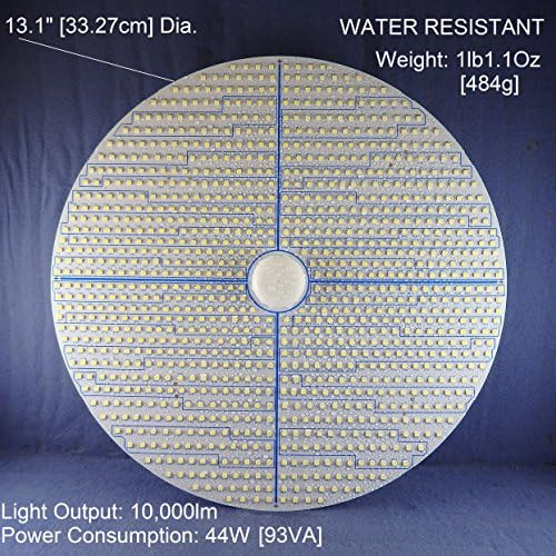 SOLARA-USA 10,000-Lumen 44 W-os, Extra Fényes 13.1 Átmérőjű hideg Fehér LED (6000K) Raktár Fény, Garázs Fény, vagy Növekszik
