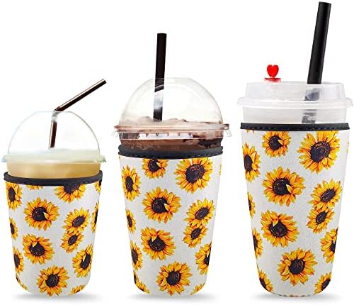 Jeges Kávé Hüvely Különböző Méretű Csészét,3Pcs Újrafelhasználható Neoprén Jeges Kávét, a Hüvely, a Starbucks Dunkin