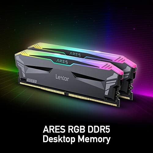 Lexar ARES RGB 32GB (2x16GB) DDR5 RAM 6000MHz CL34 Asztali Memória - AMD Expo, illetve az Intel XMP 3.0 (Szürke) LD5FU016G-R6000GDGA