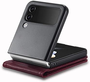 Telefon Flip Pénztárca Esetben Kompatibilis a Samsung Galaxy Z Flip 3 5G Tárca Esetében az RFID-Blokkoló Hitelkártya