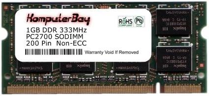 Komputerbay 1GB DDR SODIMM (200 pin) 333Mhz DDR333 PC2700 LAPTOP MEMÓRIA