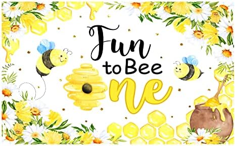 Funnytree Vicces, hogy a Méh Egy Első Éves Születésnapi Party Hátteret Happy Bee Nap Zászló Dekoráció, Fotózás, Kellékek