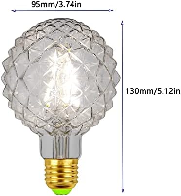 Lxcom Világítás G95 Ananász Dekoratív Edison Izzók 4W Gömb Vintage Nosztalgikus Edison LED Izzó 40W Egyenértékű Semleges