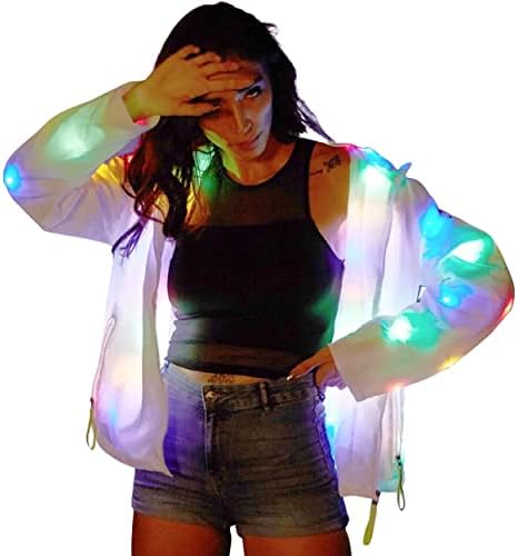 Fény Jelmez LED-es Zakó A Flash Kabát Kapucnis Rave Fények Felnőtt Gyerek Ruházat Családi Ruhát, a Férfiak a Nők Dance