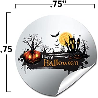 Félelmetesen jó Kísértetjárta Ház Témájú Halloween Kiss Matrica Címke, 300 Fél Kör Matrica méretű 0.75 a Csokoládé Csepp