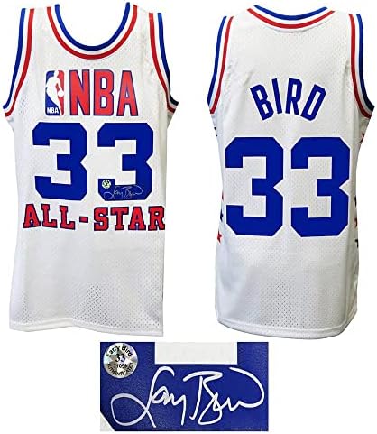 Larry Bird Aláírt 1985 All Star Game Fehér Mitchell & Ness Primitivizmus NBA Swingman Jersey - Dedikált NBA Mezek