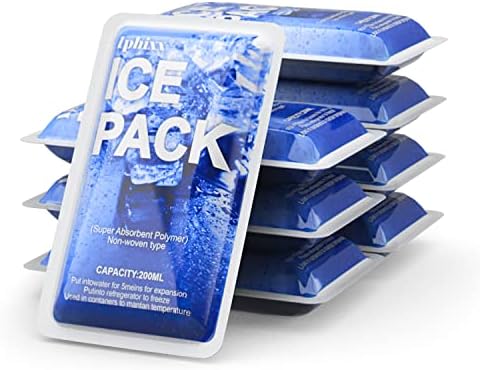 iPhixx Újrafelhasználható Jég Szett (8) - Tartós Hideg, Fagyasztó Csomagok Hűtő & Ebéd Táskák
