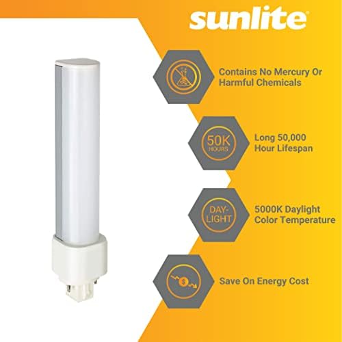 Sunlite 41387-SU LED PLD Ballaszt Bypass Izzók, 9,5 Watt (26W Egyenértékű), 1000 Lumen, 4-Pin G24q Bázis, kompakt fénycsövek