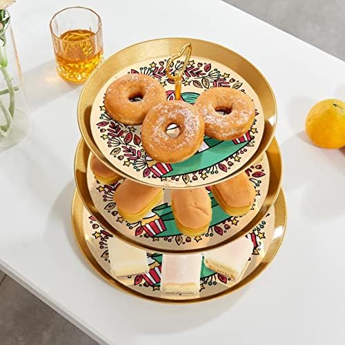 Torta Állvány Szett 3 Tier Cupcake Áll Újrafelhasználható Süteményes Tál Esküvő, Születésnap Tea Party Dekoráció, Unikornis