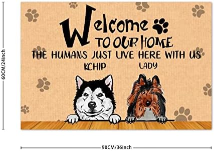 Üdvözöljük A Haza, Az Emberek Csak Itt Él Velünk, Nagy forgalmú Területen Személyre szabott Kutyák Nevét Kutya Mancsa