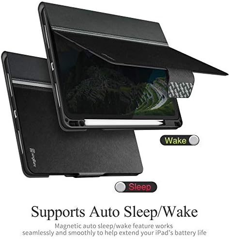 KingBlanc az Esetben az iPad 5./4. Generációs & HD Tiszta [1-Érintse meg a Telepítés] képernyővédő fólia, Vegán Bőr