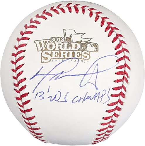 David Ortiz Boston Red Sox Dedikált World Series Logó Baseball 13 WS Champs Felirat, - Dedikált Baseball