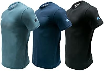 Szarvas-Hegy Mens Teljesítmény Nedvesség Wicking Legénység Nyak Alsóing/Ultra Puha Stretch Sport Mens T-Shirt