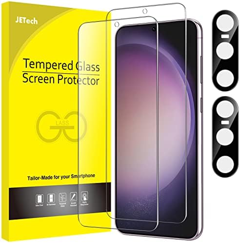 JETech képernyővédő fólia Samsung Galaxy S23+ / S23 Plusz 5G 6.6 Hüvelykes, a Kamera Lencséjét Védő, Edzett Üveg Film,