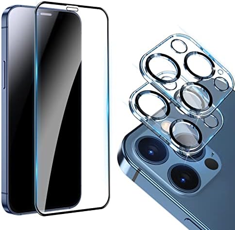 JOLOJO 1 Csomag 3D-s Touch Edzett Üveg kijelző Védő fólia iPhone 12 Pro max(6.7) + 2 Csomag Üveg Kamera lencsevédő,