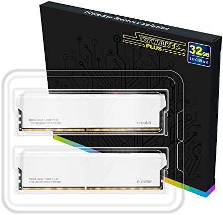 v-Szín Skywalker Plusz DDR4 32GB (16GBx2) 3200MHz (PC4-25600) CL16 Játék Desktop Ram Memória Hynix IC Dual Rank 1.35