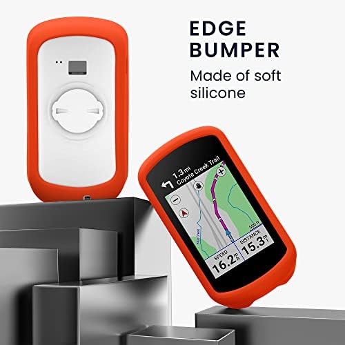 kwmobile Szilikon Kompatibilis Garmin Edge-Fedezze fel 2 - Ügy Puha Kerékpár GPS Lökhárító Protector - Narancs