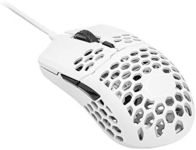 Cooler Master MM710 53G Matt Fehér Gaming Mouse a Könnyű Méhsejt Shell, Ultrakönnyű Ultraweave Kábel, Pixart 3389. számú