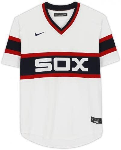 Keretes Yoan Moncada Chicago White Sox Dedikált, Fehér Nike Replika Primitivizmus Jersey - Dedikált MLB Mezek